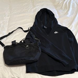 Nike hoodie and bag